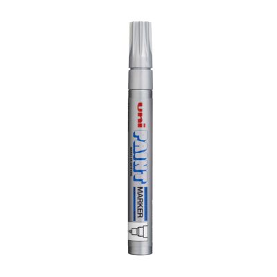 Caneta Marcador Permanente Uni Paint Marker Px-20 Prata Uniball