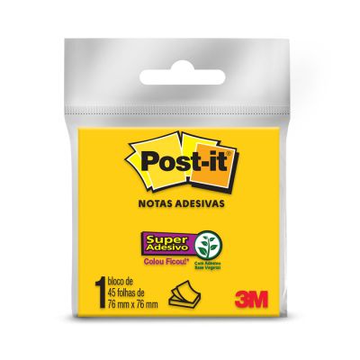 Post-it Amarelo Neon 45 Fls 76 X 76mm 3m
