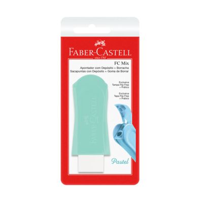Apontador C/ Borracha Bls C/1 Sm/124borpastelzf Tons Pastel Faber-castell