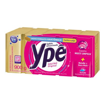 Sabao Em Barra Neutro C/5un De 160g Ype