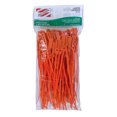 Lacre P/ Malote 23cm Laranja Pct C/100 Un Helomax