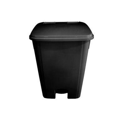 Cesto De Lixo 100l Plastico C/ Pedal Preto Bralimpia Cp10pr