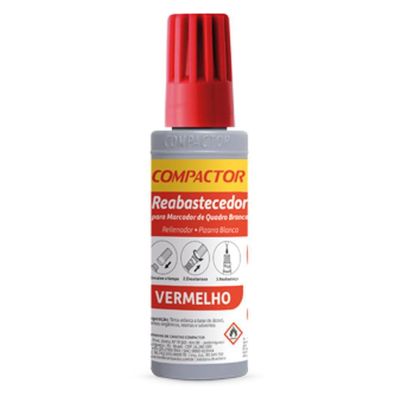 Tinta Reabastecedor Quadro Branco 30ml Vermelha Compactor