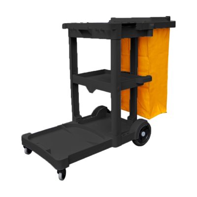 Carro Funcional De Limpeza America Black C/ Bolsa Amarela Bralimpia