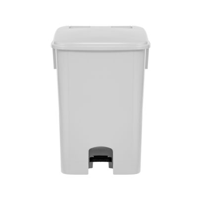 Cesto De Lixo 100l Plastico C/ Pedal Branco Bralimpia Cp10br