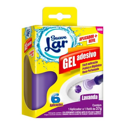 Gel Sanitario Adesivo Aparelho + Refil Lavanda 37g Suave Lar