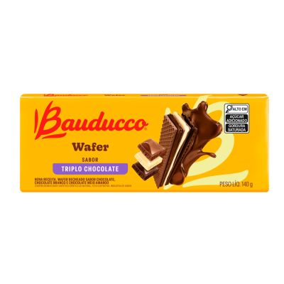 Wafer Triplo Chocolate 140g Bauducco