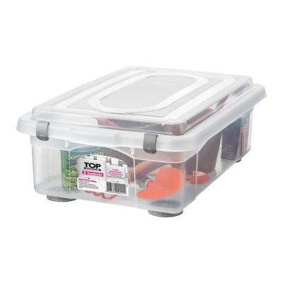 Caixa Organizadora Plastica 28,2l Baixo Cristal Sanremo 970