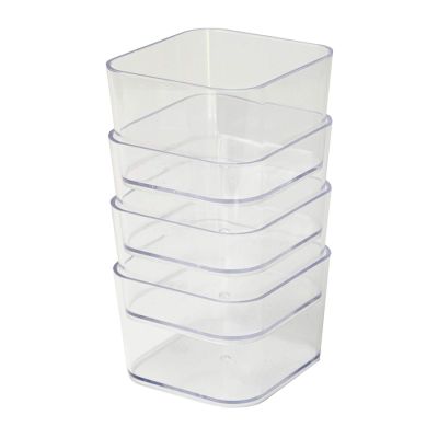 Organizador C/4 Porta Objetos Pequeno Cristal Dello 3019.h