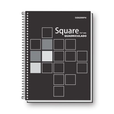 Caderno Universitario Quadriculado Espiral Capa Dura 80fls 7x7mm Sidgraph