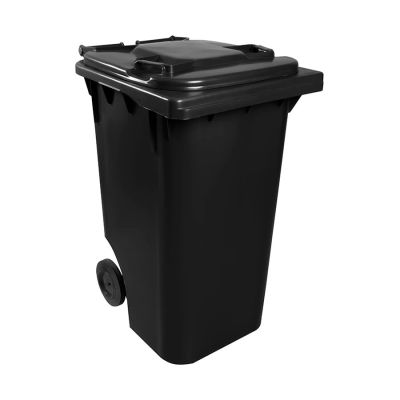 Cesto De Lixo Gari 240l Plastico C/ Roda Preto Bralimpia