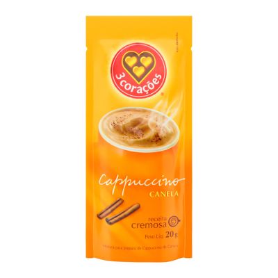 Cappuccino Sache Instantaneo Canela 20g Tres Coracoes