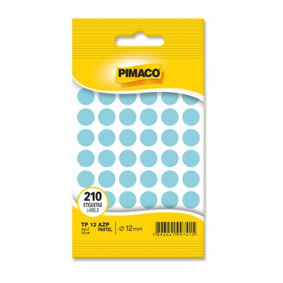 Etiqueta Adesiva Redonda Tp-12 Azul Pastel C/5 Fls Pimaco