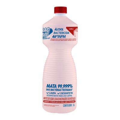 Alcool Liquido Bac Safe 46% Canela 1l Quimidrol