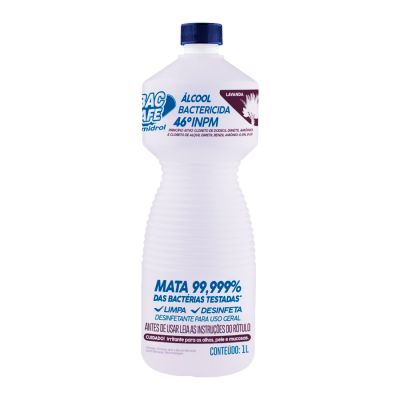 Alcool Liquido Bac Safe 46% Lavanda 1l Quimidrol
