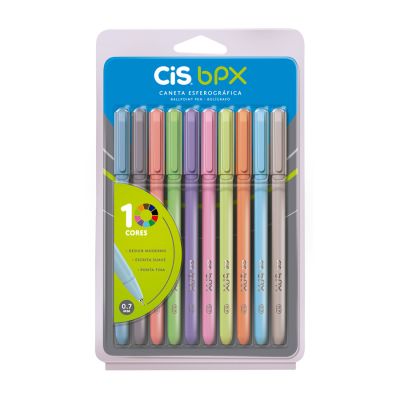 Caneta Esferografica 0.7mm Bpx C/10 Cores Cis