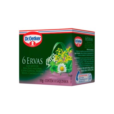 Cha 6 Ervas C/10 Saquinhos 10g Dr. Oetker