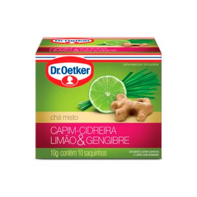Cha Capim Cidreira Limao Gengibre C/10 Saquinhos 10g Dr. Oetker