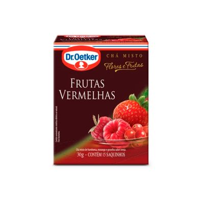 Cha Frutas Vermelha C/15 Envelopado 30g Dr. Oetker