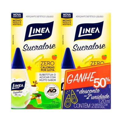 Adocante Liquido Sucralose C/2un 75ml Linea (embalagem Promocional)