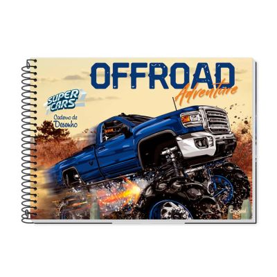 Caderno Cartografia Espiral Capa Dura 96fls Super Cars Credeal
