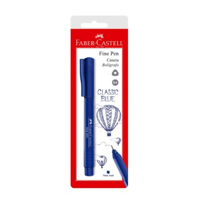 Caneta Hidrografica Fine Pen 0.4mm Azul Sm/fpbazzf Bls C/1 Faber-castell