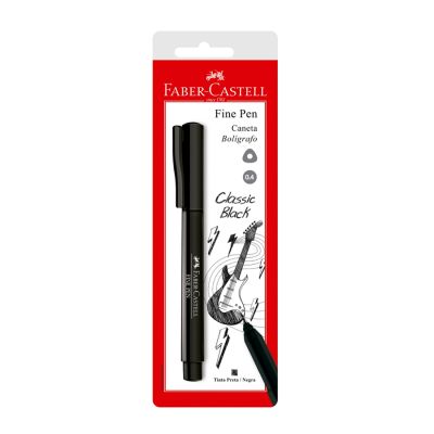 Caneta Hidrografica Fine Pen 0.4mm Preto Sm/fpbprzf Bls C/1 Faber-castell