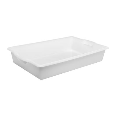 Bandeja Plastica Branca 44x28x7,7cm Multiuso Jaguar 1637