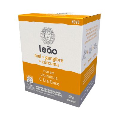 Cha Vitaminico Gengibre E Mel C/10 Saquinhos Envelopados Leao Www