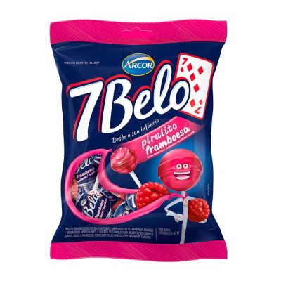 Pirulito Framboesa 7 Belo 500g