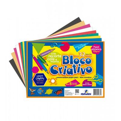 Bloco Criativo 235x325mm 120g 32fls Gts Livro Romitec