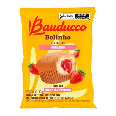 Bolinho Morango 40g Bauducco