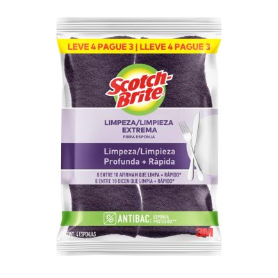 Esponja Multiuso Scotch Brite Limpeza Extrema Leve 4 Pague 3 3m