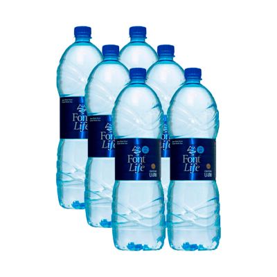 Agua Mineral Sem Gas 1500ml C/6 Garrafas Font Life