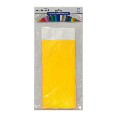 Pulseira Identificacao Amarela Laserpro C/50 Mediatech