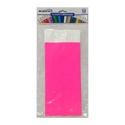 Pulseira Identificacao Pink Laserpro C/50 Mediatech