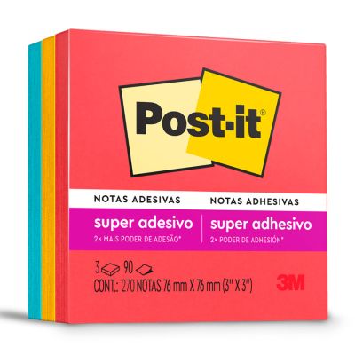 Post-it Colecao Diversao Colorida 270 Fls 76 X 76mm 3m