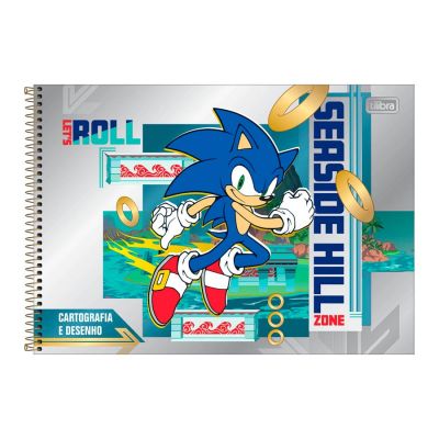 Caderno Cartografia Capa Dura 80fls Sonic Tilibra