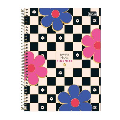 Caderno Universitario Capa Dura 1x1 80fls Check Pop Tilibra