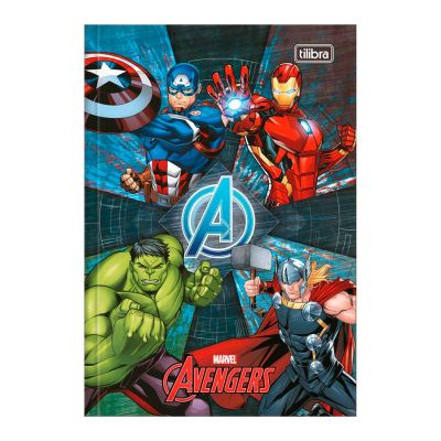 Caderno Linguagem Brochura Capa Dura 1/4 48fls Avengers Tilibra