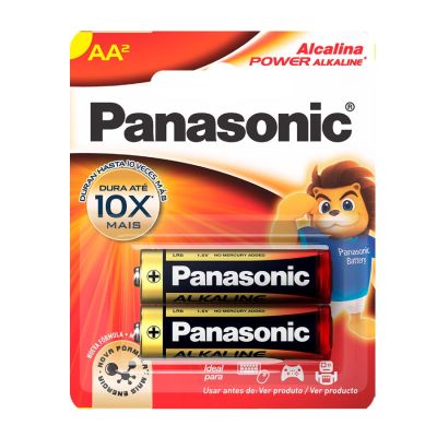 Pilha Alcalina Aa Lr6/24 1,5v C/2 Un Panasonic