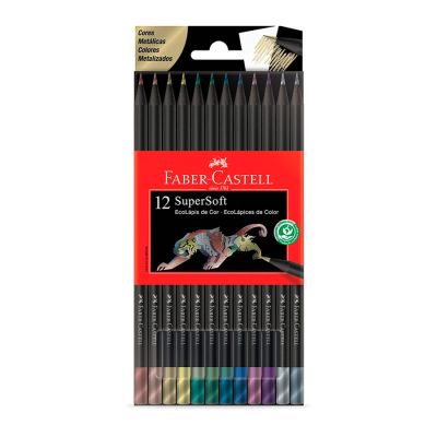 Lapis De Cor Cores Metalicas Supersoft C/12 120712softmet Faber-castell Ww