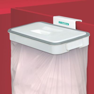 Lixeira Plastica Suspensa 11,5x24,5x6cm Branca Ordene Or48500