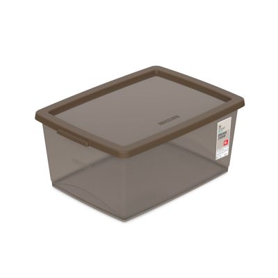 Caixa Organizadora Plastica Camurça 15l Ordene Or80559n