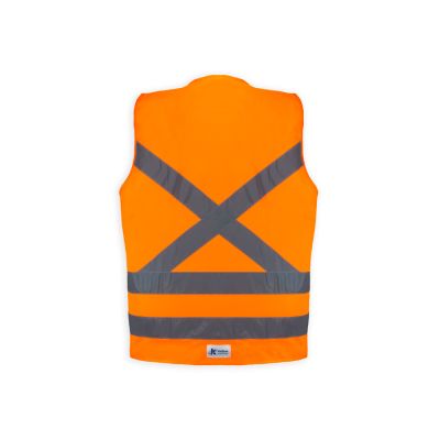 Colete De Sinalizacao Laranja G C/ Bolso Kalipso Kal1604