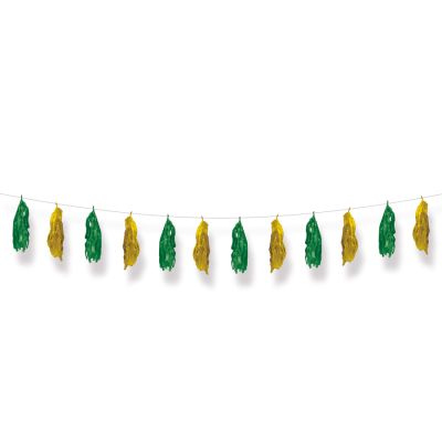 Cordão Tassel Verde E Amarelo Pct C/1 Un Cromus  Ww