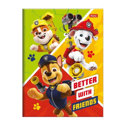 Caderno Linguagem Brochura 1/4 Capa Dura 80fls Patrulha Canina Foroni