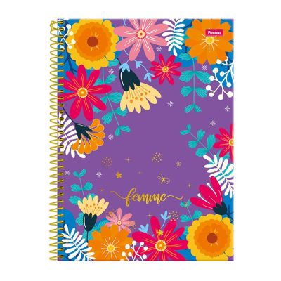 Caderno Universitario Capa Dura 10x1 160fls Femme Foroni