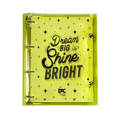 Fichario Universitario 192fls Amarelo Neon 3865 Dac