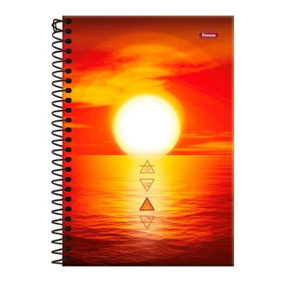 Caderno Linguagem Espiral Capa Dura 1/4 160fls 4 Elementos Foroni
